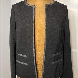 Talbot’s Women Open Jacket with Herringbone trim